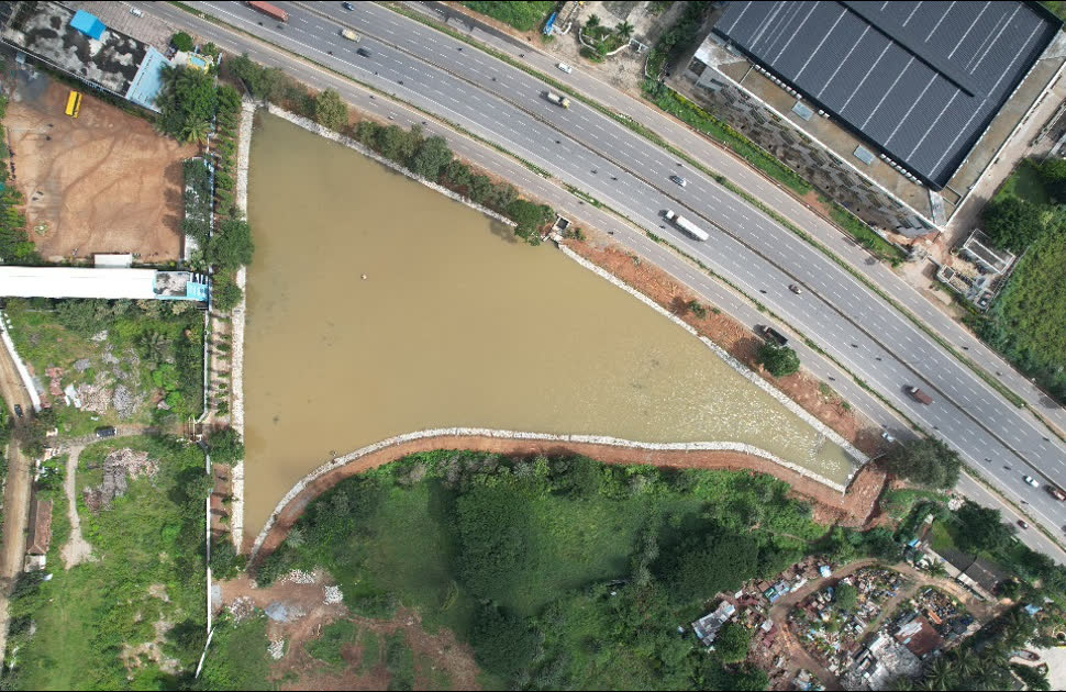 Giddenahalli Lake after restoration