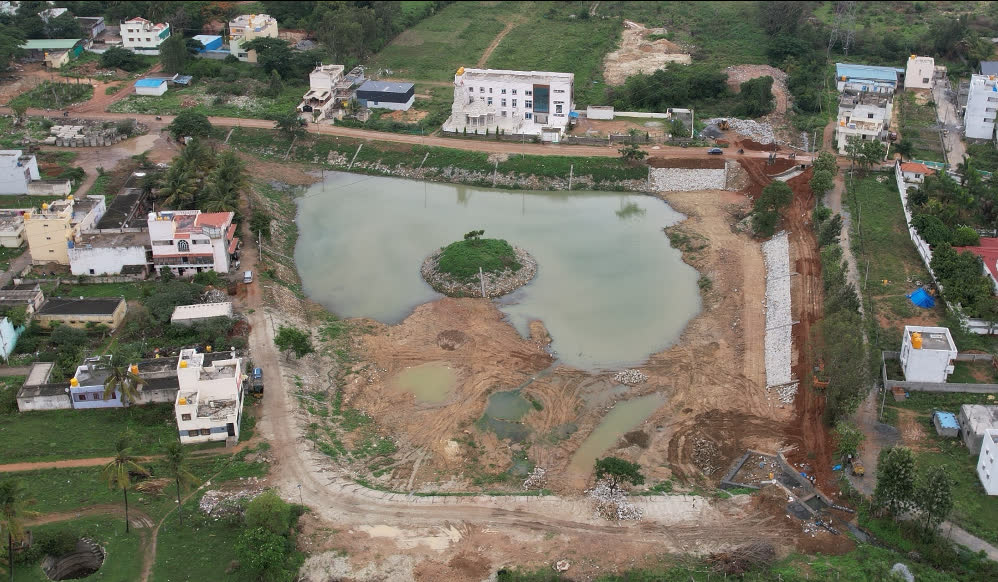 Mailasandra Lake after restoration